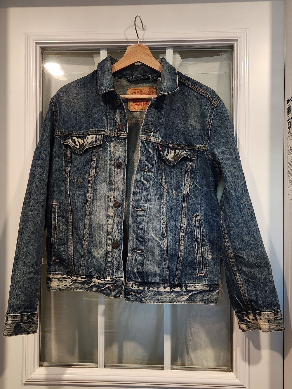 Levi's Distressed Blue Denim Trucker Jacket - Men's